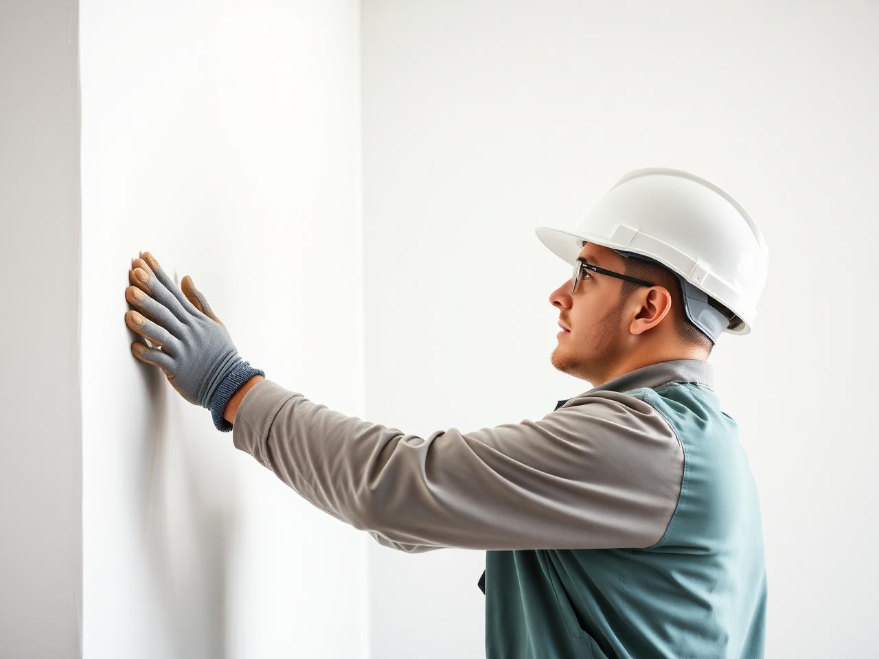 Craftsman applying premium wall finish on site